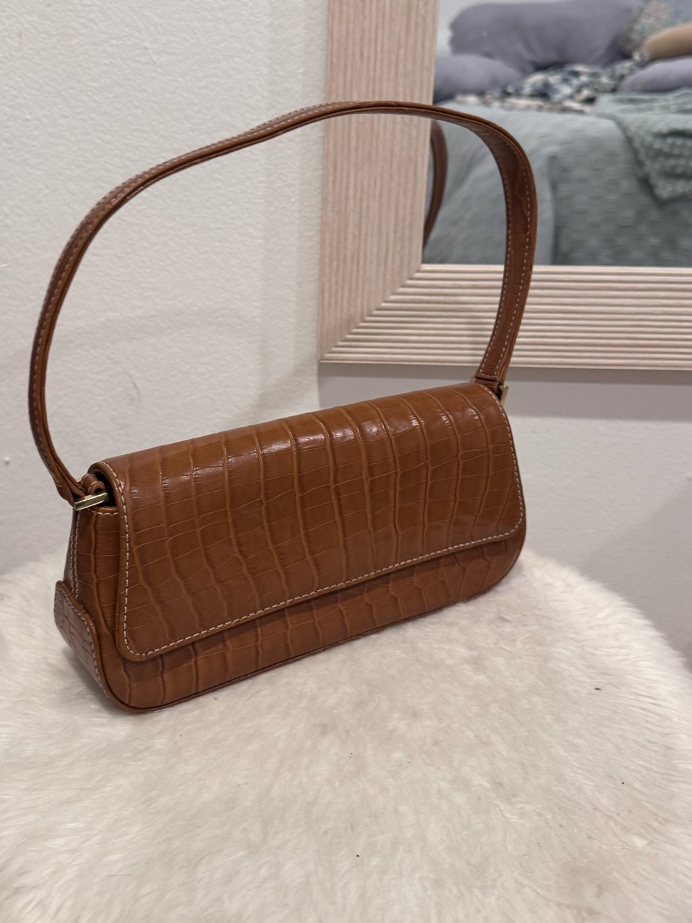 Liz Claiborne Croc-Embossed Shoulder Bag